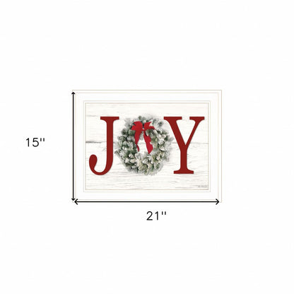Christmas Joy 4 White Framed Print Wall Art HomeRoots