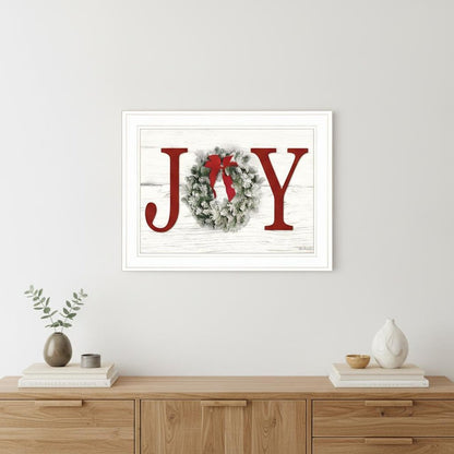 Christmas Joy 4 White Framed Print Wall Art HomeRoots