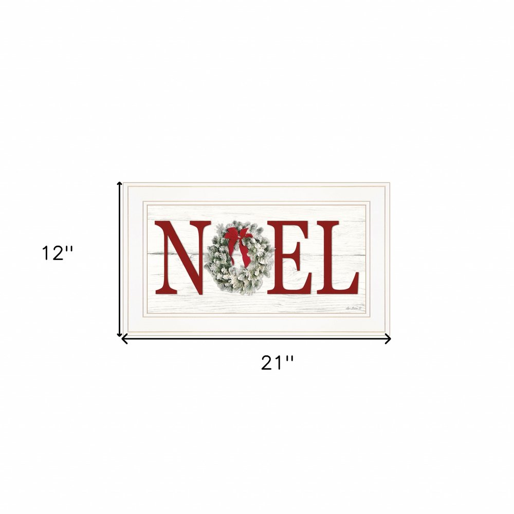 Christmas Noel 1 White Framed Print Wall Art — view 3