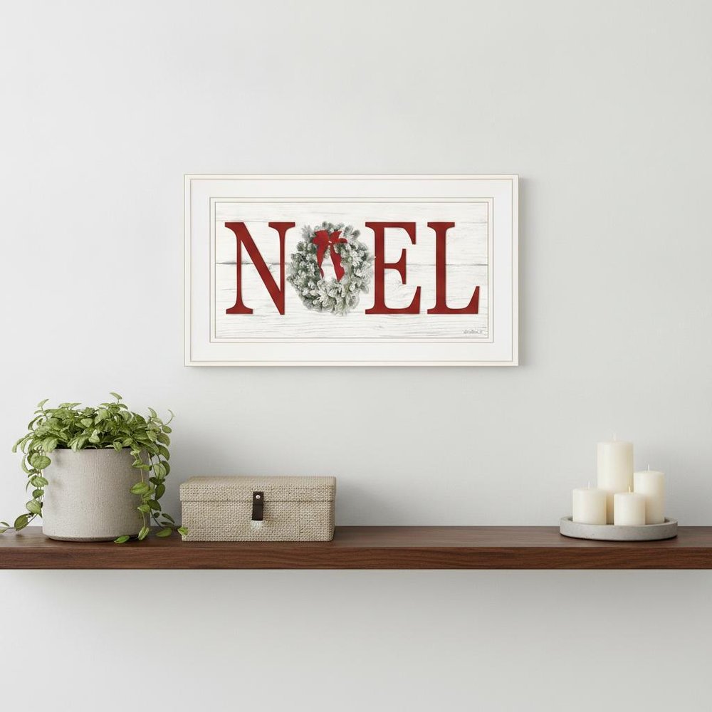 Christmas Noel 1 White Framed Print Wall Art HomeRoots