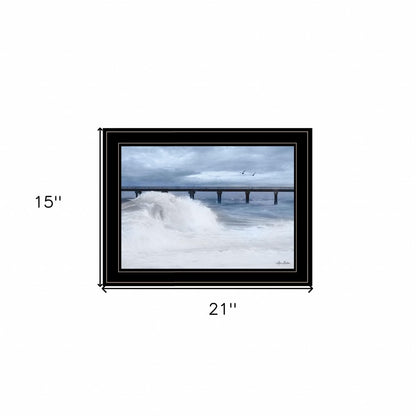 Blue Waves 2 Black Framed Print Wall Art HomeRoots