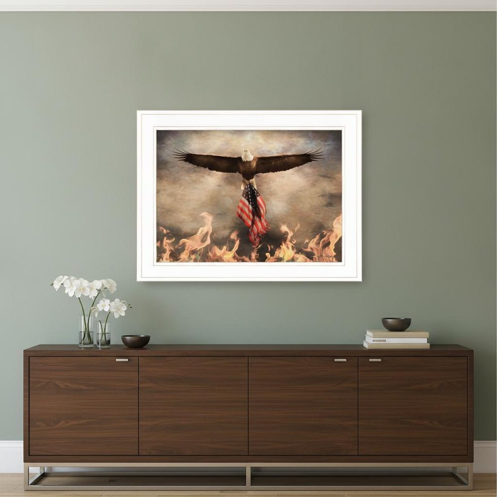 Blaze of Glory 1 White Framed Print Wall Art HomeRoots
