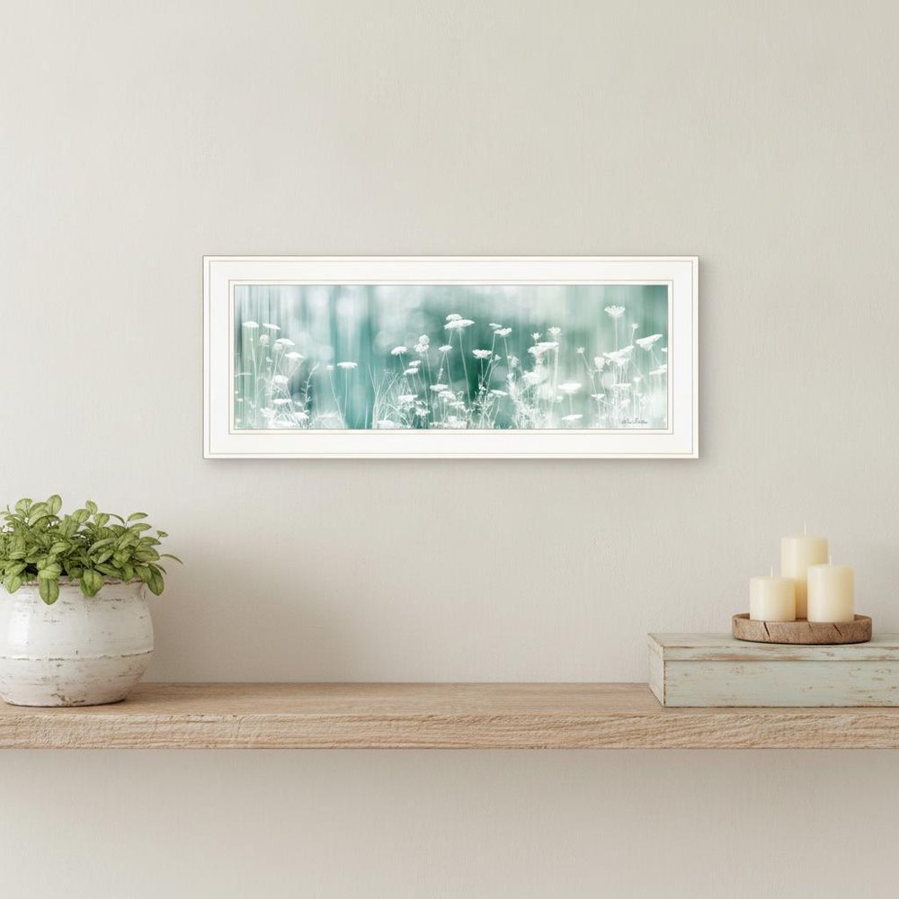 Dreamy Meadow 1 White Framed Print Wall Art — view 5