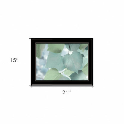 Aqua Leaves 2 Black Framed Print Wall Art HomeRoots