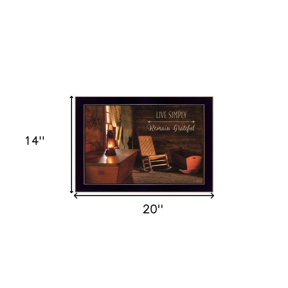 Live Simply 3 Black Framed Print Wall Art HomeRoots