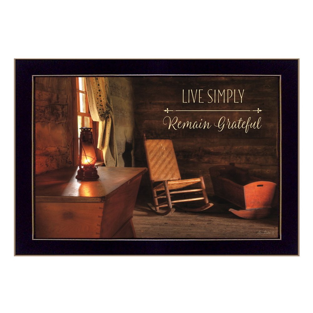 Live Simply 3 Black Framed Print Wall Art — view 4