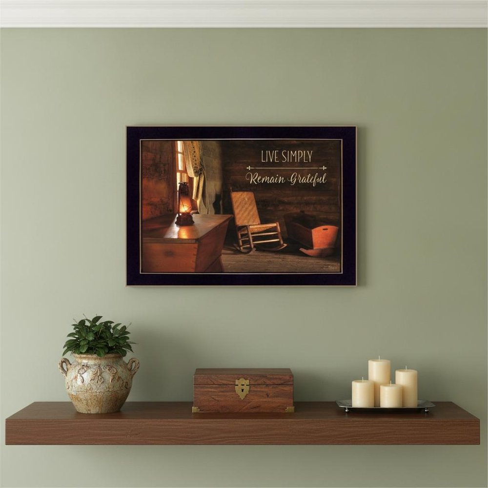 Live Simply 3 Black Framed Print Wall Art — view 14