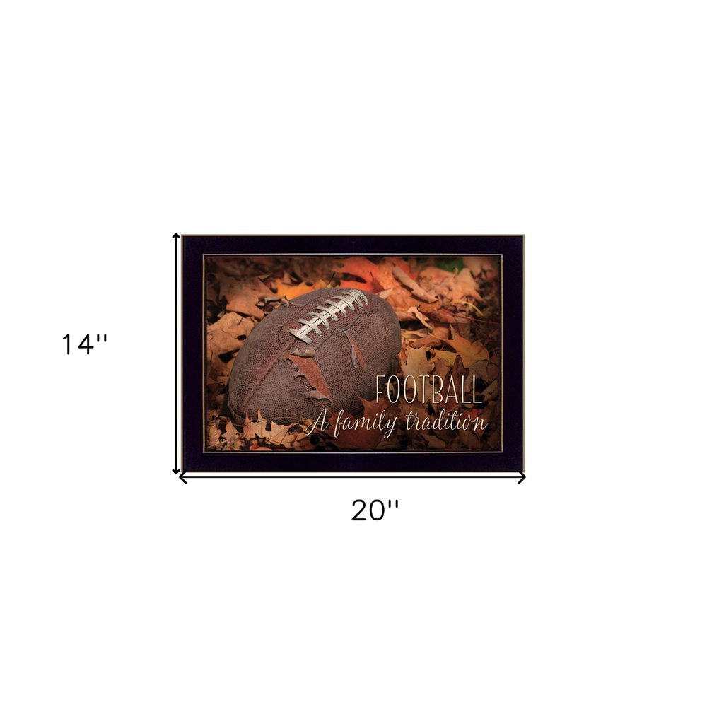 Football A Family Tradition Black Framed Print Wall Art — view 5