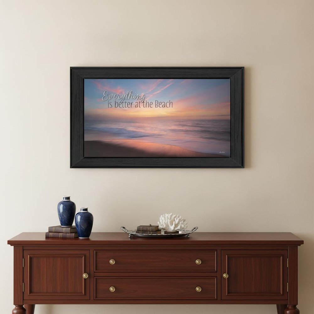 At the Beach Black Framed Print Wall Art HomeRoots