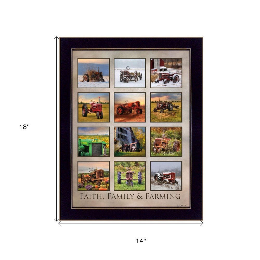 Faith Family Farming Black Framed Print Wall Art HomeRoots