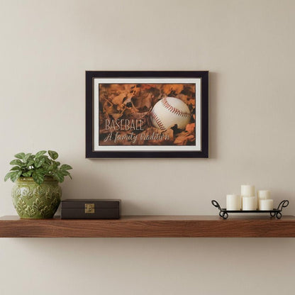 Baseball A Family Tradition Black Framed Print Wall Art HomeRoots