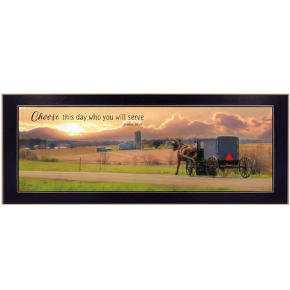Choose this Day Who You will Serve Black Framed Print Wall Art HomeRoots