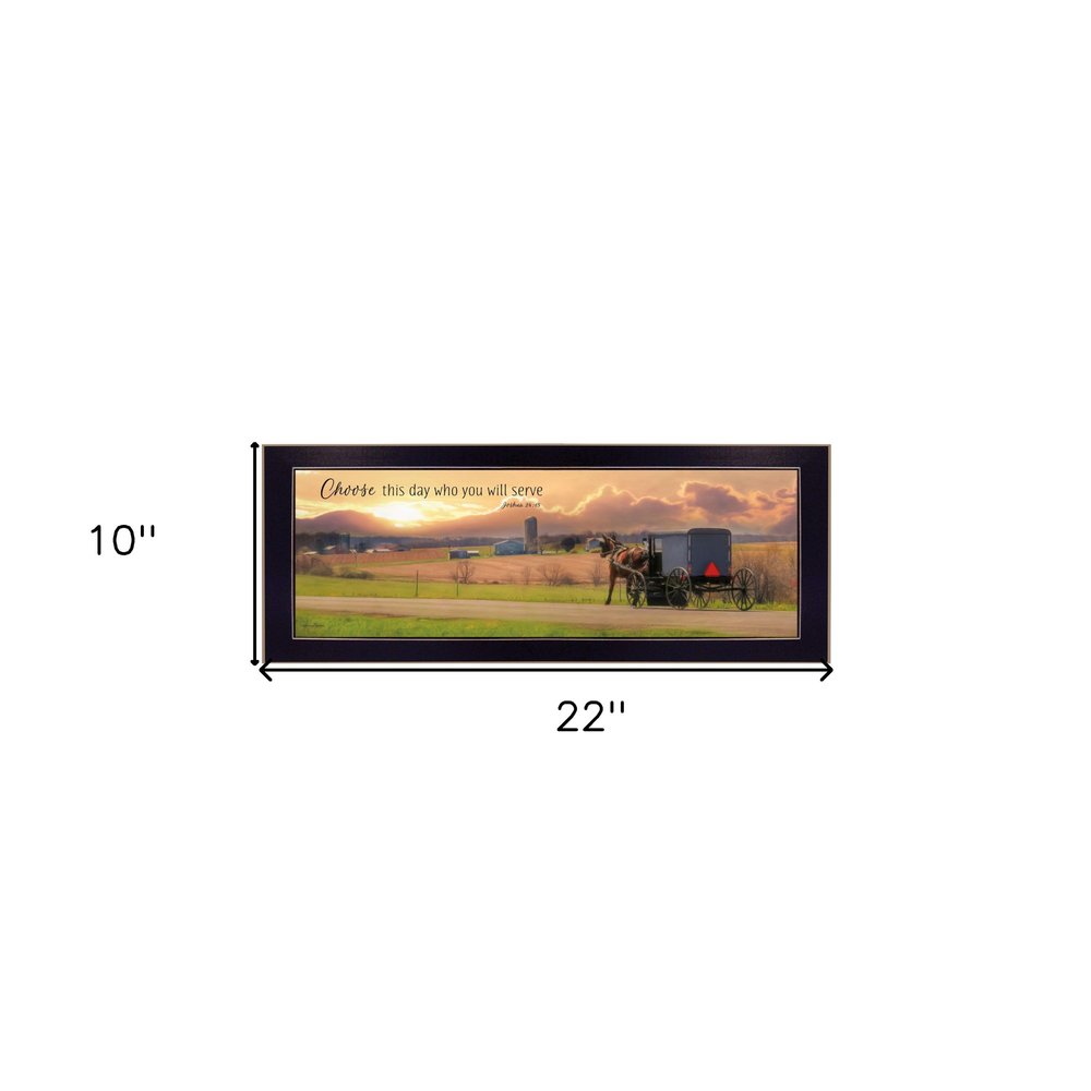 Choose this Day Who You will Serve Black Framed Print Wall Art HomeRoots
