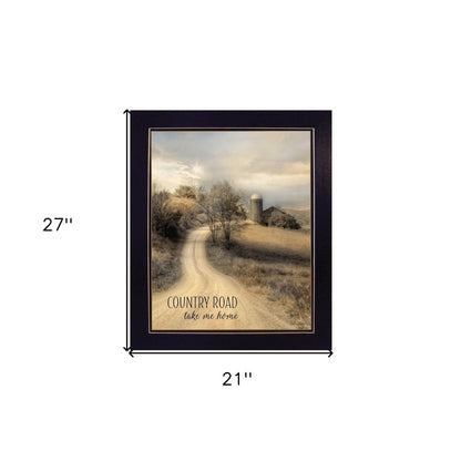 Country Road Take Me Home 2 Black Framed Print Wall Art HomeRoots