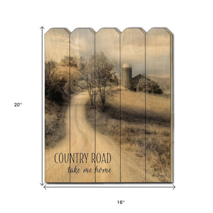 Country Road Take Me Home Unframed Print Wall Art HomeRoots