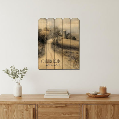 Country Road Take Me Home Unframed Print Wall Art HomeRoots