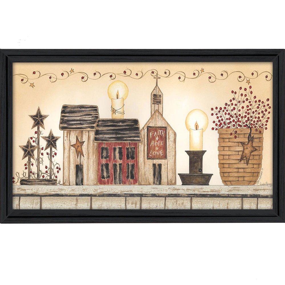 Faith Hope and Love 2 Black Framed Print Wall Art — view 1