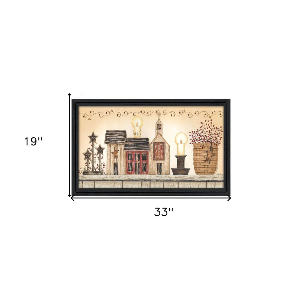 Faith Hope and Love 2 Black Framed Print Wall Art — view 5