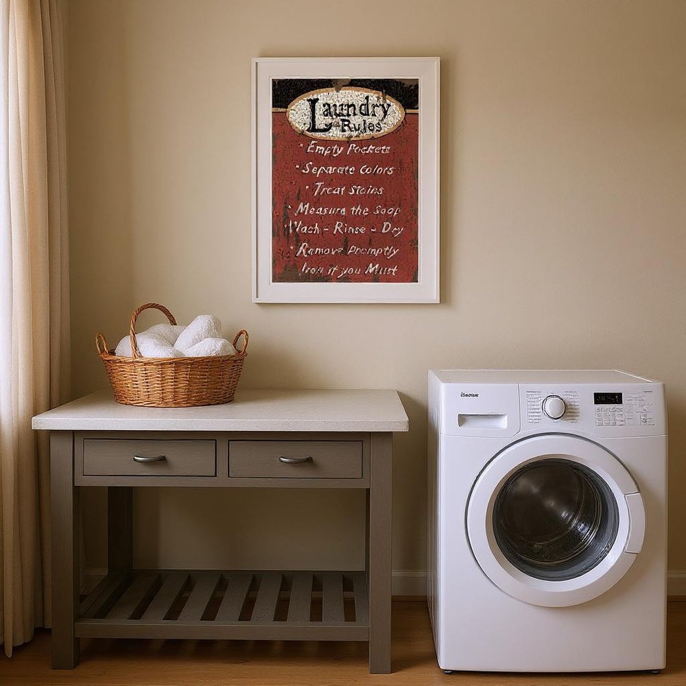 Laundry Rules 3 White Framed Print Laundry Wall Art HomeRoots