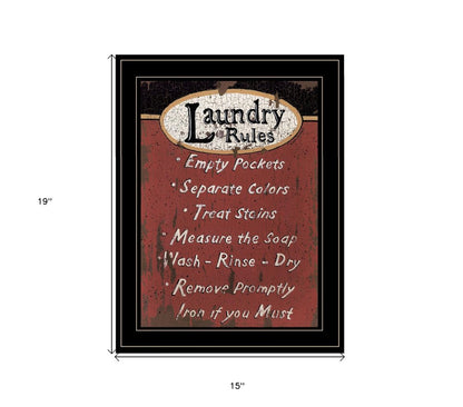 Laundry Rules 4 Black Framed Print Bathroom Wall Art HomeRoots