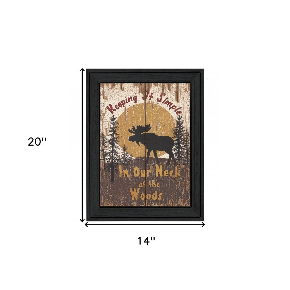 Keeping It Simple Black Framed Print Wall Art — view 3