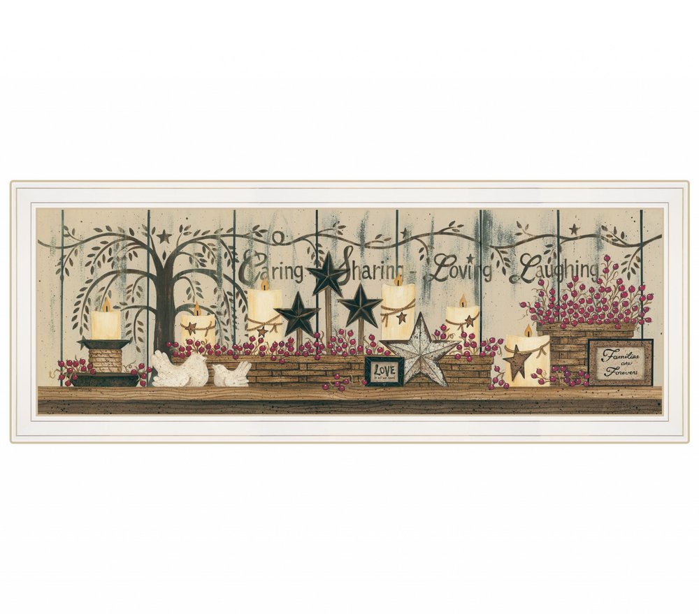 Willow Tree Shelf Collection 1 White Framed Print Wall Art — view 1
