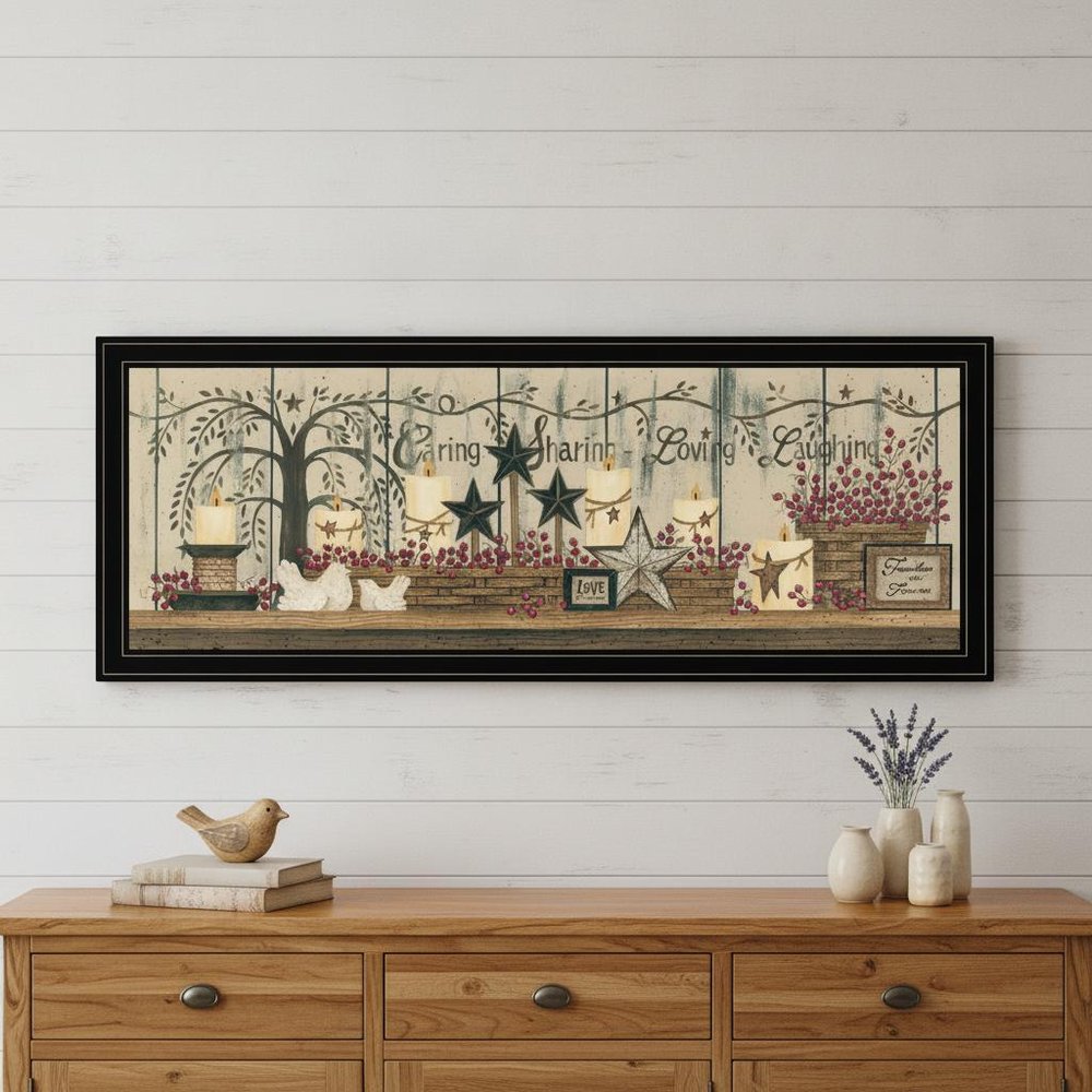 Willow Tree Shelf Collection 2 Black Framed Print Wall Art — view 4