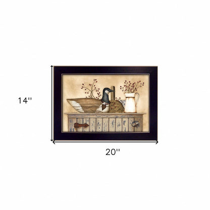 Duck and Berry Still Life Black Framed Print Wall Art HomeRoots