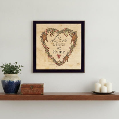 Love Begins at Home 1 Black Framed Print Wall Art HomeRoots