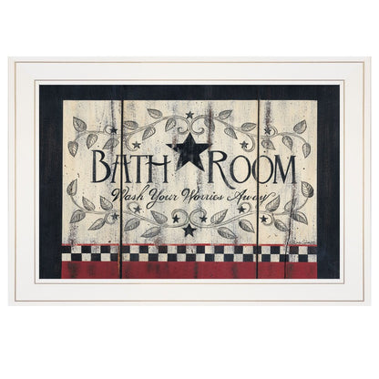 Bathroom White Framed Print Bathroom Wall Art HomeRoots