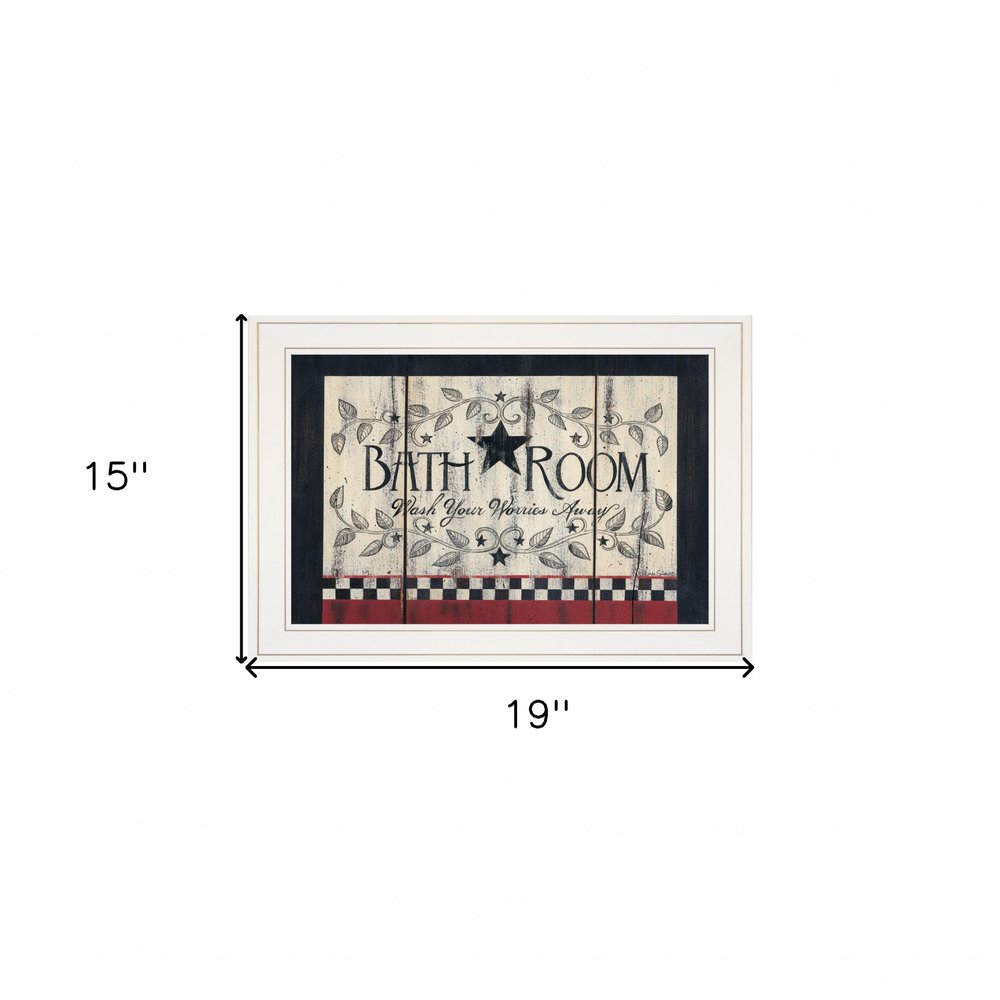 Bathroom White Framed Print Bathroom Wall Art HomeRoots