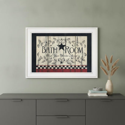 Bathroom White Framed Print Bathroom Wall Art HomeRoots