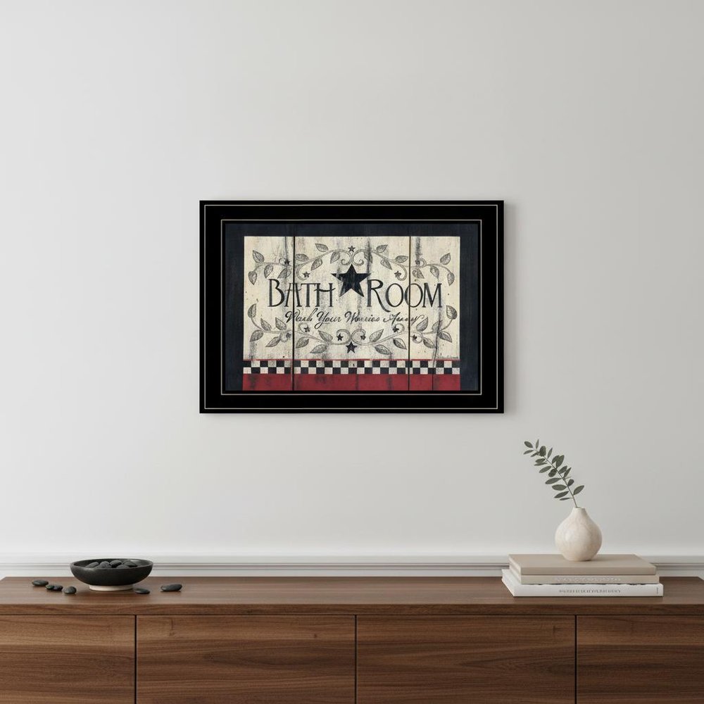 Bath Room Black Framed Print Bathroom Wall Art — view 4
