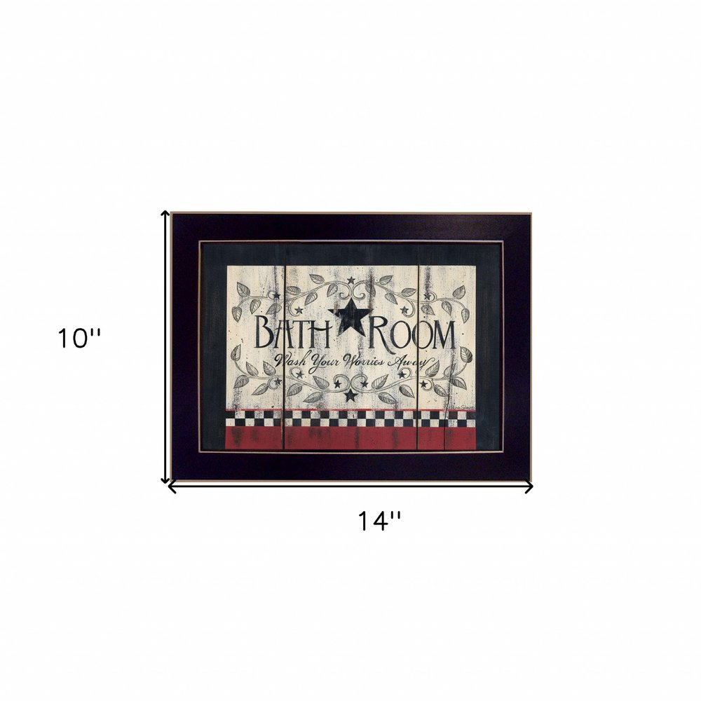 Bathroom 5 Black Framed Print Bathroom Wall Art — view 4
