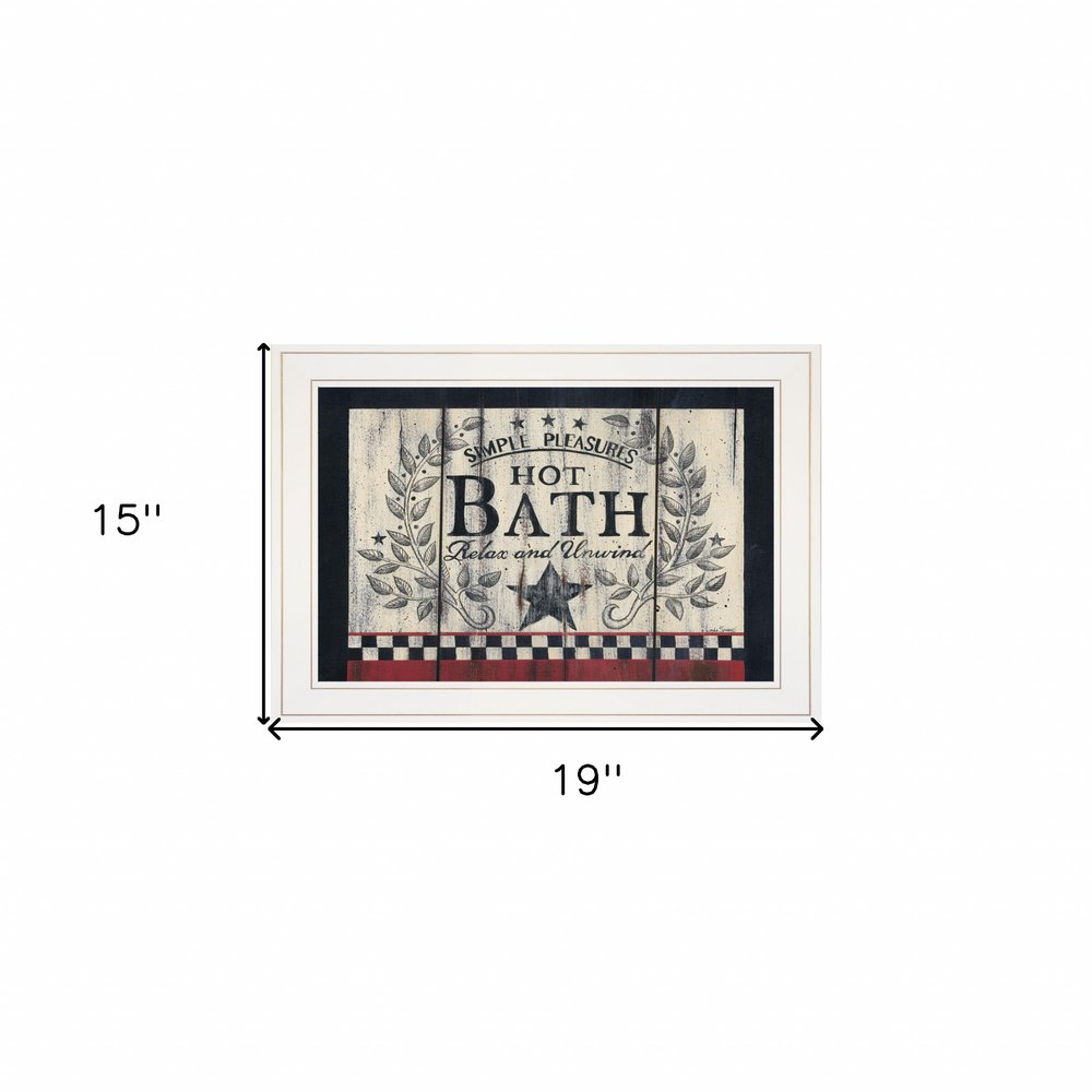 Hot Bath 13 White Framed Print Bathroom Wall Art HomeRoots