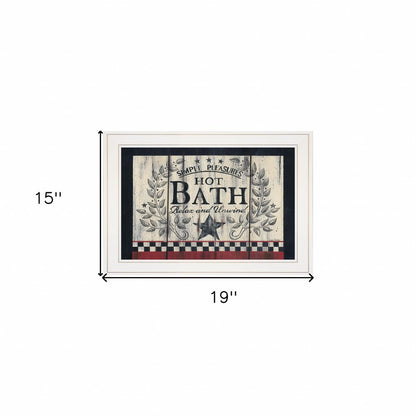 Hot Bath 13 White Framed Print Bathroom Wall Art HomeRoots