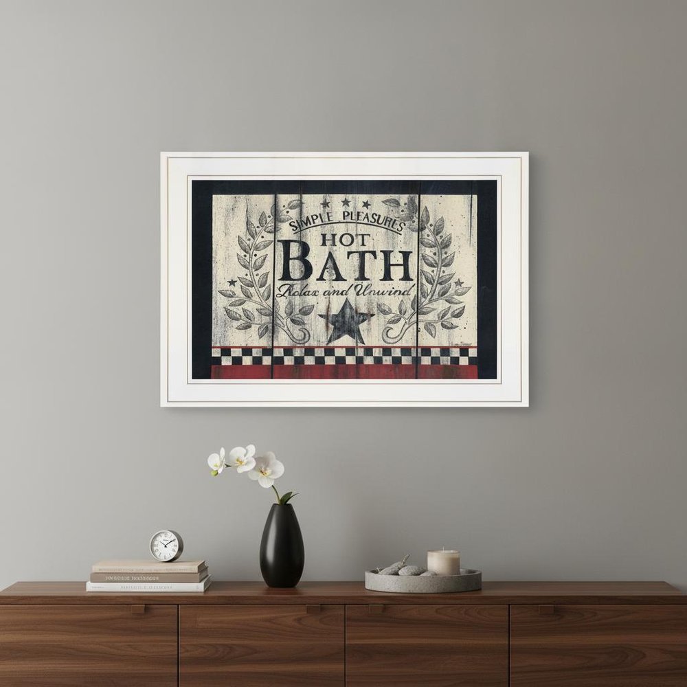 Hot Bath 13 White Framed Print Bathroom Wall Art HomeRoots