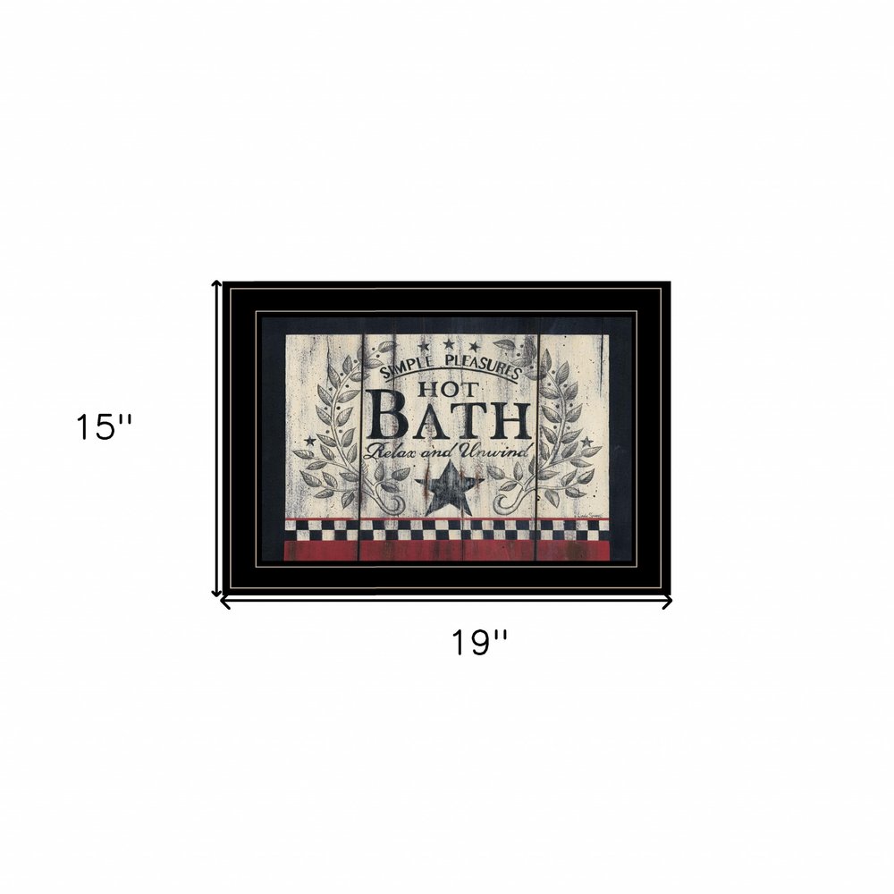 Hot Bath 14 Black Framed Print Bathroom Wall Art HomeRoots