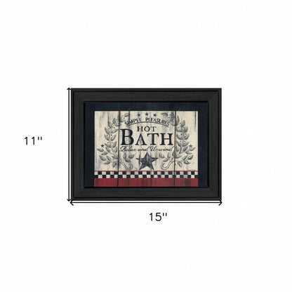 Hot Bath 2 Black Framed Print Bathroom Wall Art HomeRoots