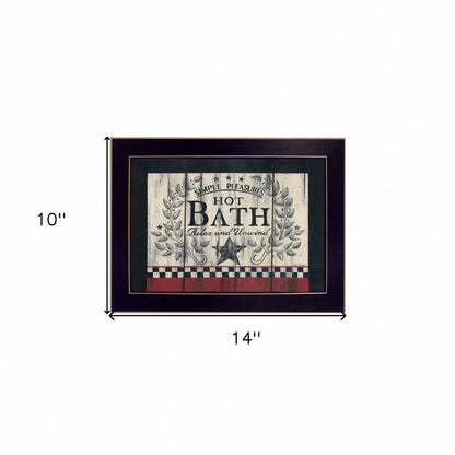 Hot Bath 3 Black Framed Print Bathroom Wall Art HomeRoots