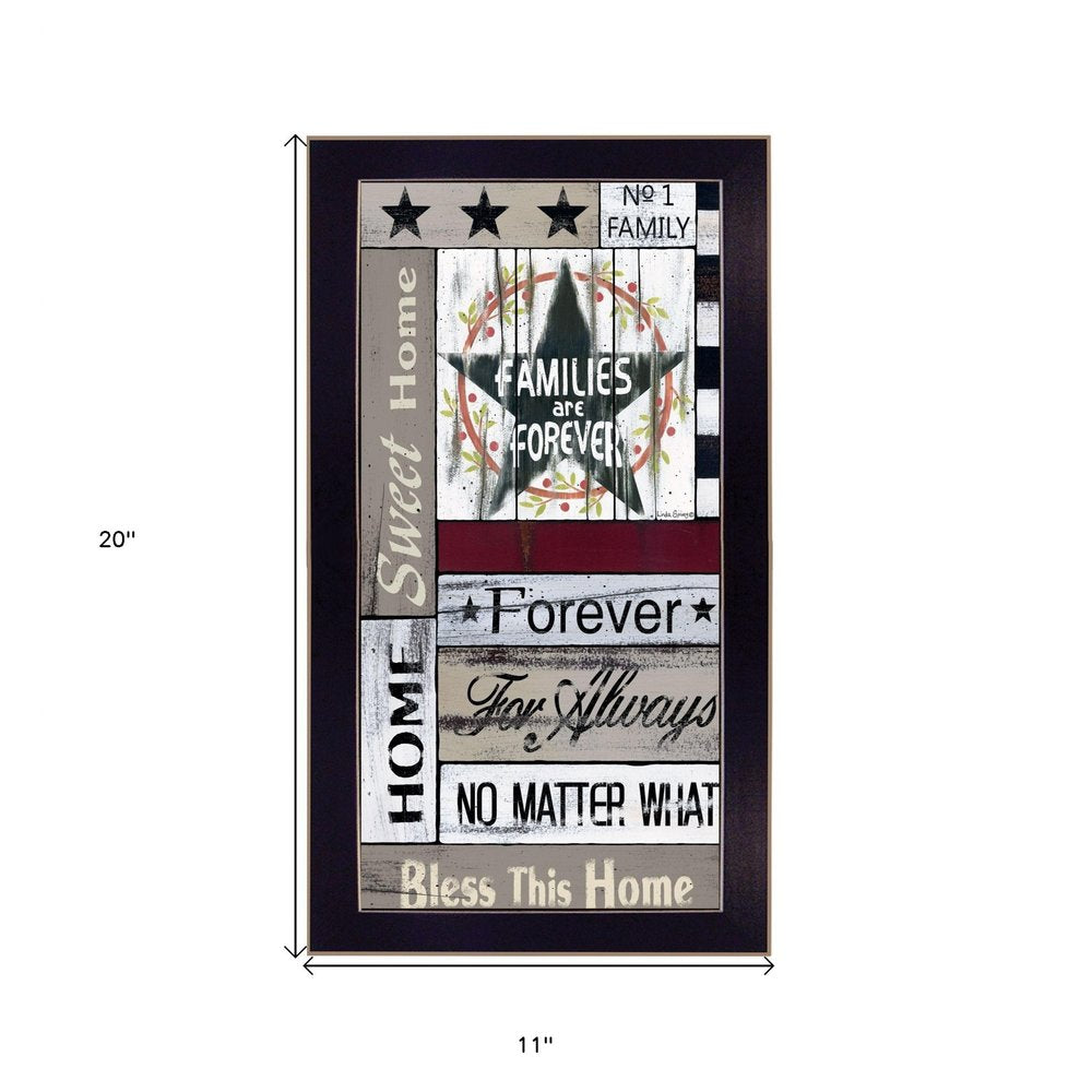 Families are Forever 3 Black Framed Print Wall Art — view 3