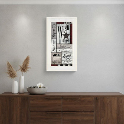 Soak Your Cares Away 1 White Framed Print Bathroom Wall Art HomeRoots
