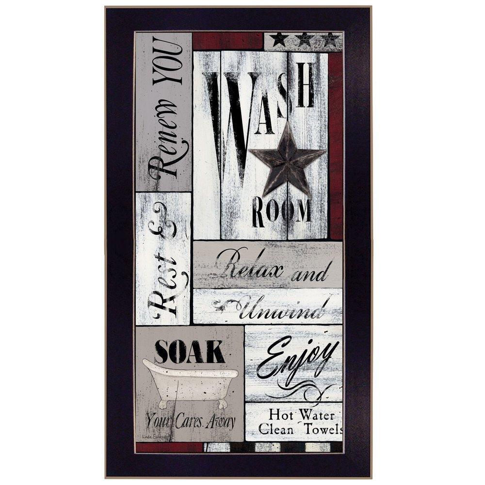Soak Your Cares Away 2 Black Framed Print Bathroom Wall Art HomeRoots