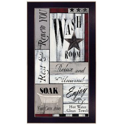 Soak Your Cares Away 2 Black Framed Print Bathroom Wall Art HomeRoots