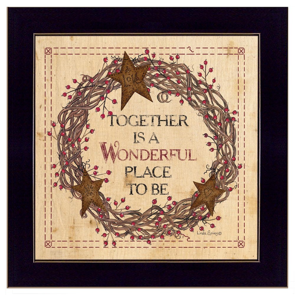 Together is a Wonderful Place to Be Ready to Hang Framed Print Black Frame Black Framed Print Wall Art HomeRoots