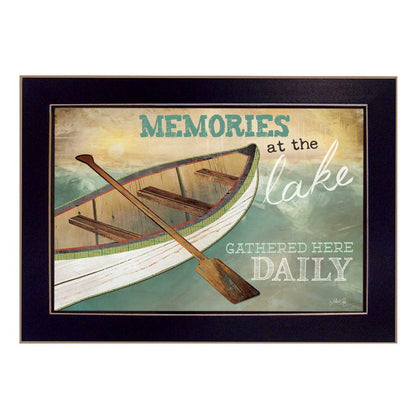 Memories at the Lake Black Framed Print Wall Art HomeRoots