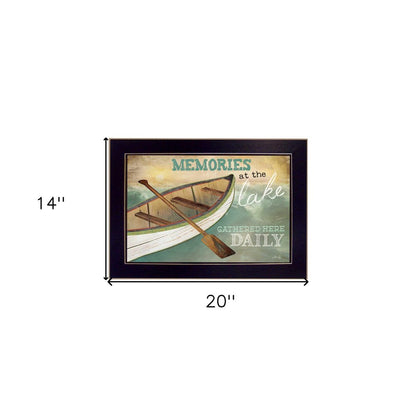 Memories at the Lake Black Framed Print Wall Art HomeRoots