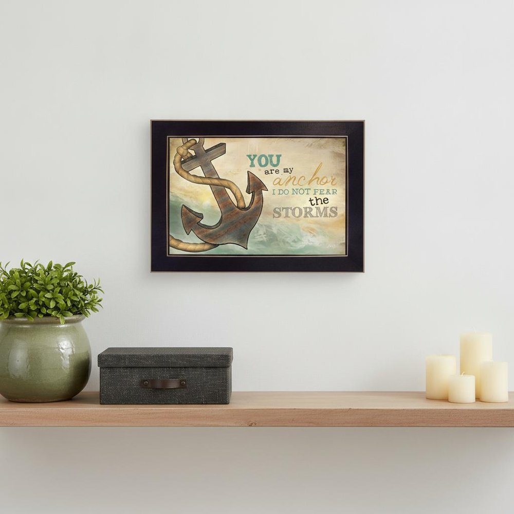 You Are my Anchor Black Framed Print Wall Art — view 8