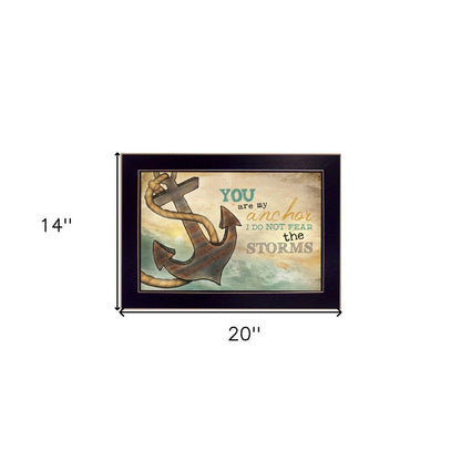 You Are my Anchor Black Framed Print Wall Art HomeRoots