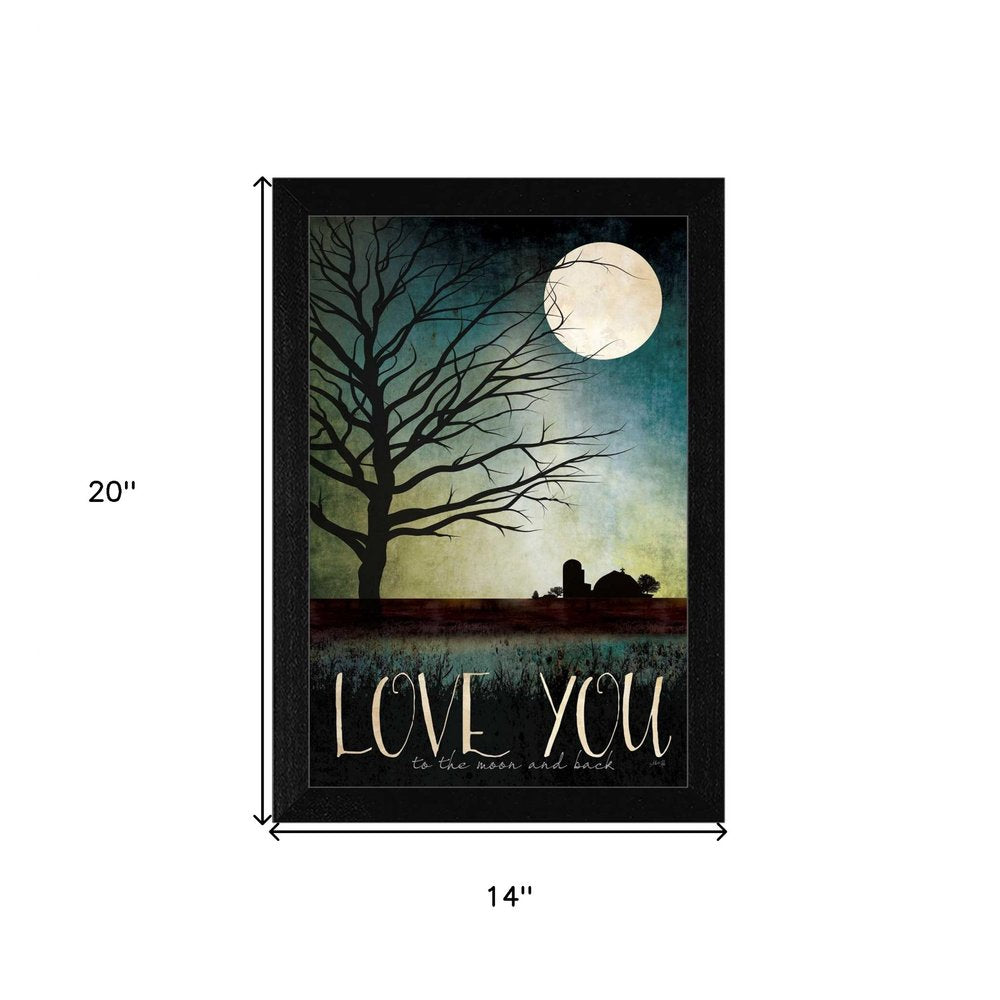 Love You Farm Black Framed Print Wall Art HomeRoots